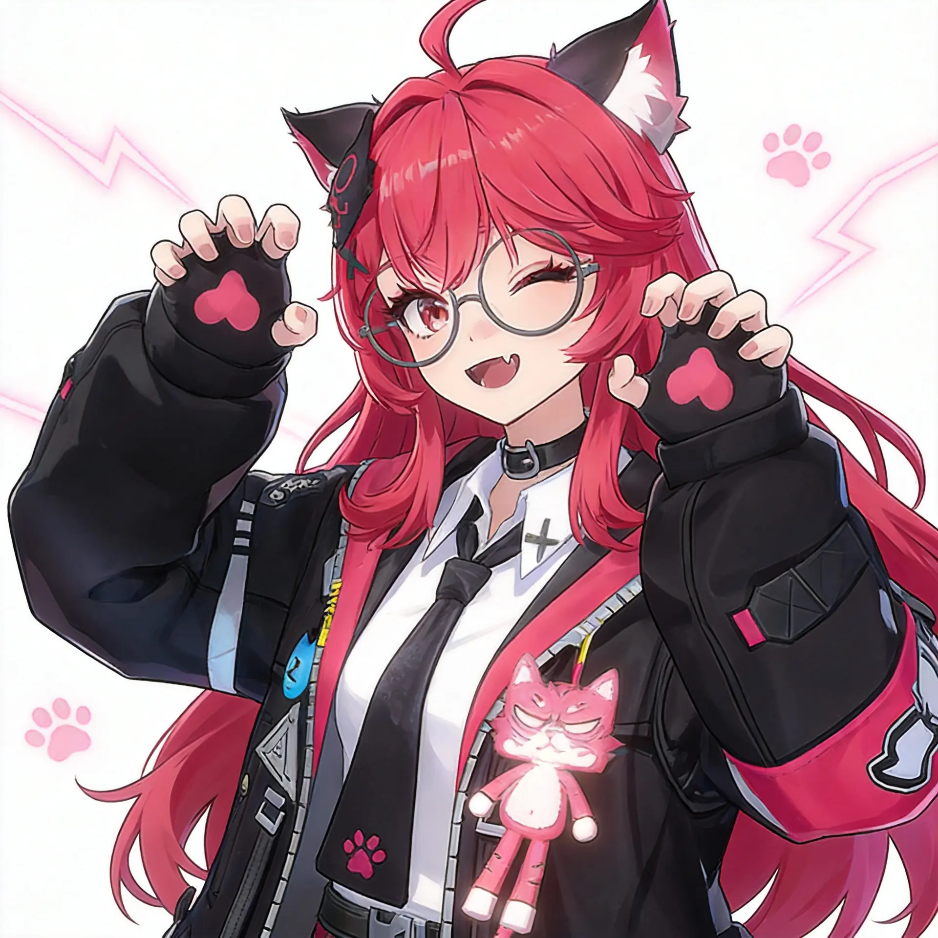 Anime cat girl AI girlfriend on CrushOn.AI